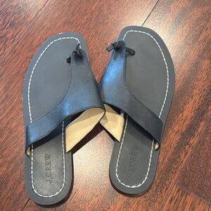 EUC J. Crew Leather Playa Knotted Flip Flops